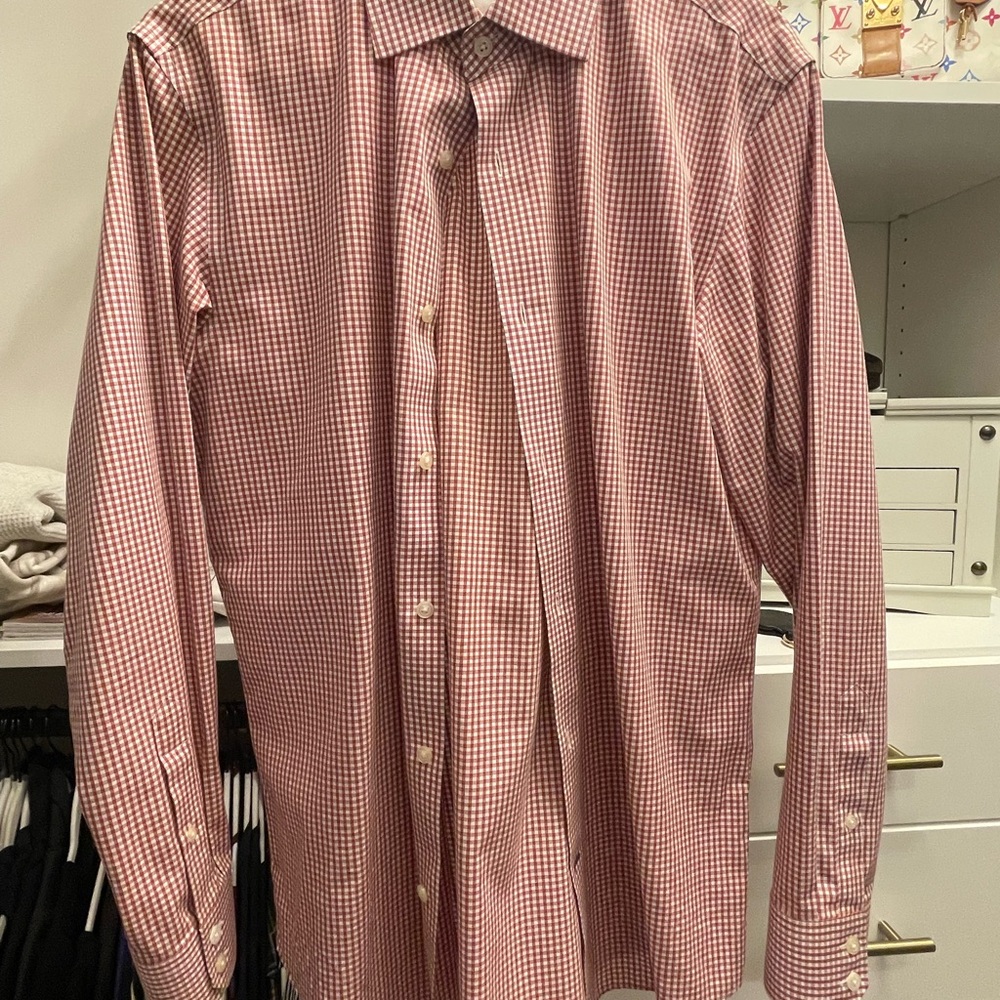 Banana Republic Men's Med Red Checkered Shirt